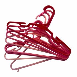 Lot of 10 Mixed Pink Plastic Children’s Hangers